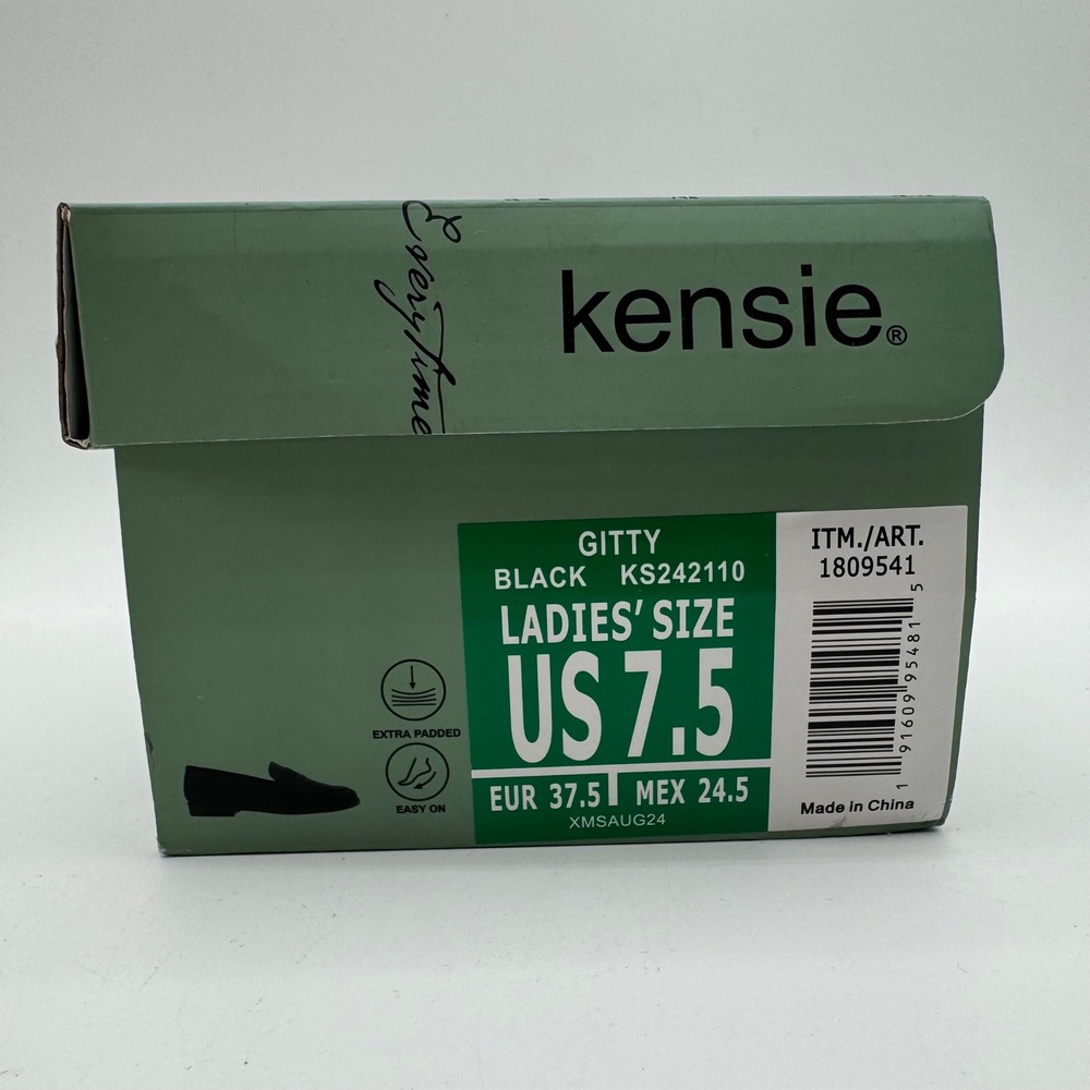 Kensie Gitty Womens Penny Loafer Flats Black Slip On Shoes Size 7.5 New - Picture 7 of 7